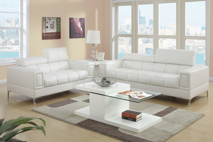 White Denim Living Room Sets For Sale